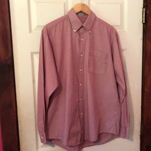 Hathaway Broadcloath Multicolor Checkered Plaid Dress Shirt Mens 15.5 34/35